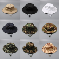 59CM Camouflage Tactical Cap Boonie Hat Caps Men Outdoor Sports Sun Bucket Cap Fishing Hiking Hunting Hats