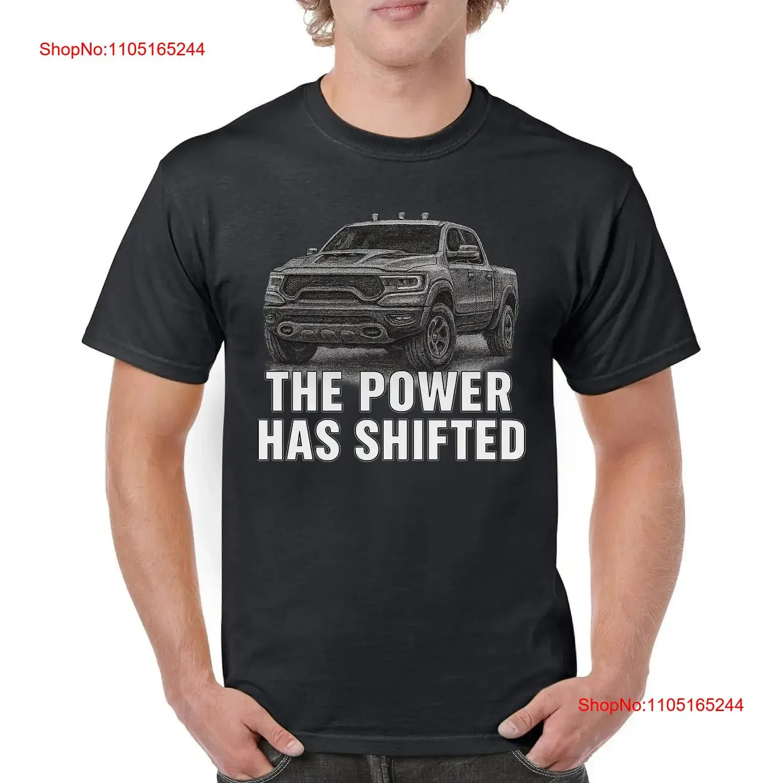 The Power Has Shifted T shirt American 4x4 Offroad Pickup Truck Men's vintage Washed streetwear Soft designer clothes Slightly