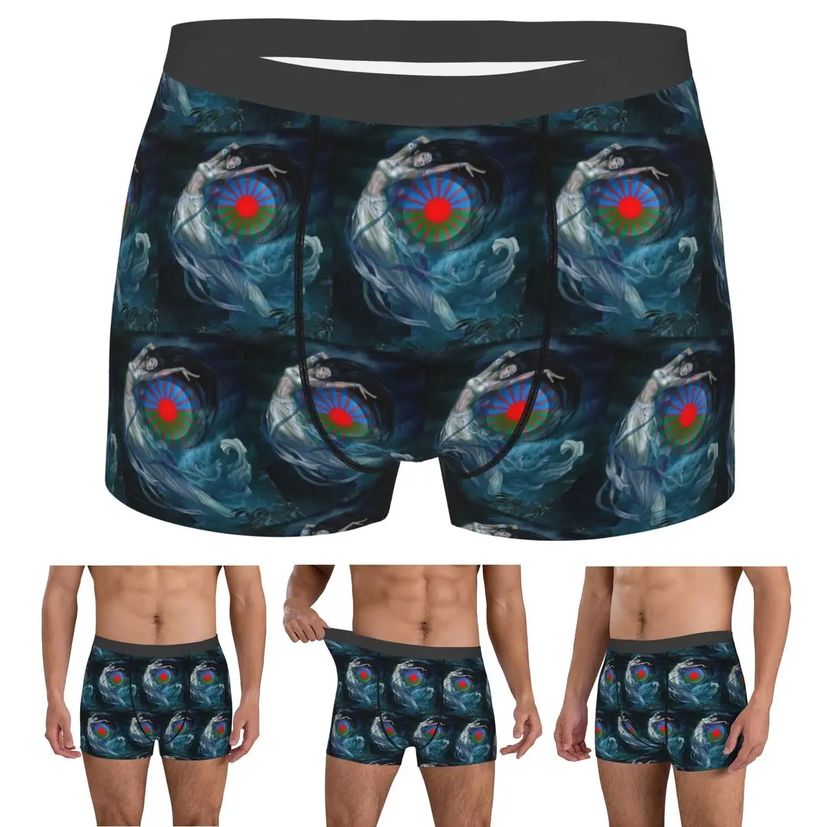 Boxer Underpants Shorts Gypsy Flag Romani People Panties Male Breathable Underwear for Homme Man Boyfriend Gift