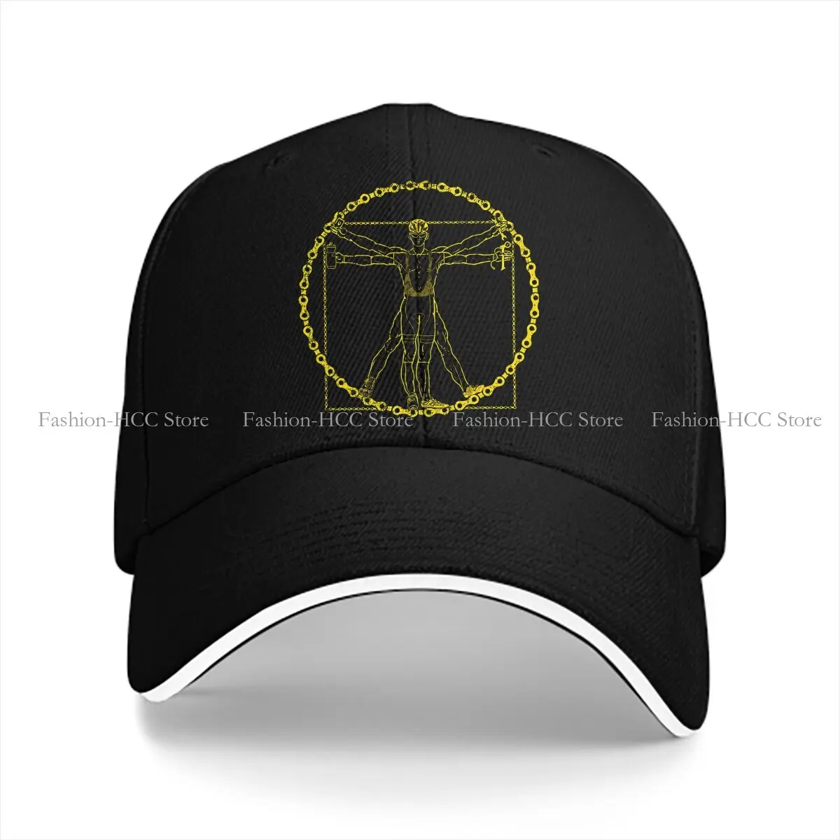 Summer Cap Sun Visor Vitruvian Bike Hip Hop Bike Bicycle Cycling Peaked Hats