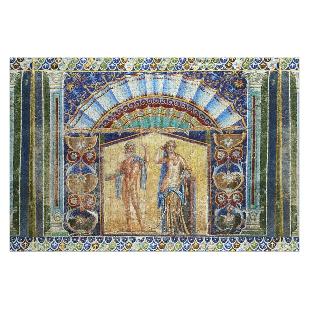 NEPTUNE AND AMPHITRITE Hercolanum Roman Mosaics Jigsaw Puzzle Picture Jigsaw Custom Customizable Gift Puzzle