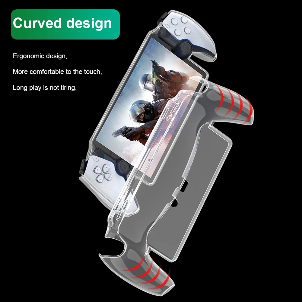 Gaming Console Controller Sleeve Skin Protector Cover Transparent TPU Shockproof Washable Anti-Drop for Sony Playstation Portal