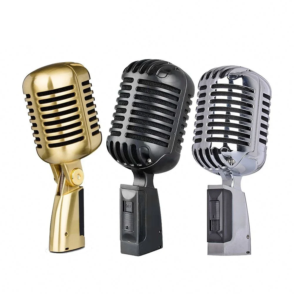 

Vintage Style Microphone Professional Wired Microphone Dynamic Moving Professional Dynamic Vocal Microphone