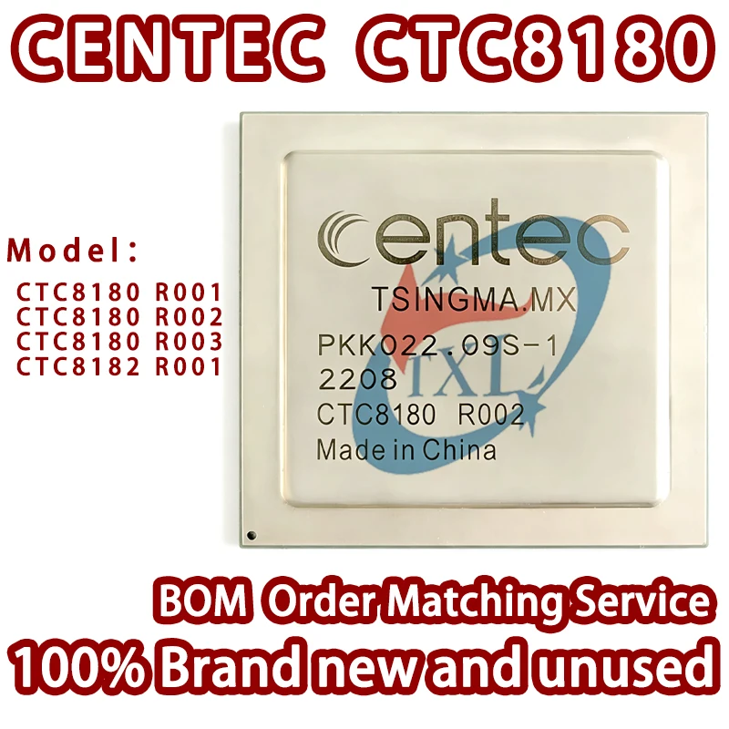100% Brand New Import CENTEC CTC8180 CTC8182 R001 R002 R003 TSINGMA.MX Ethernet switch network communication chip BGA