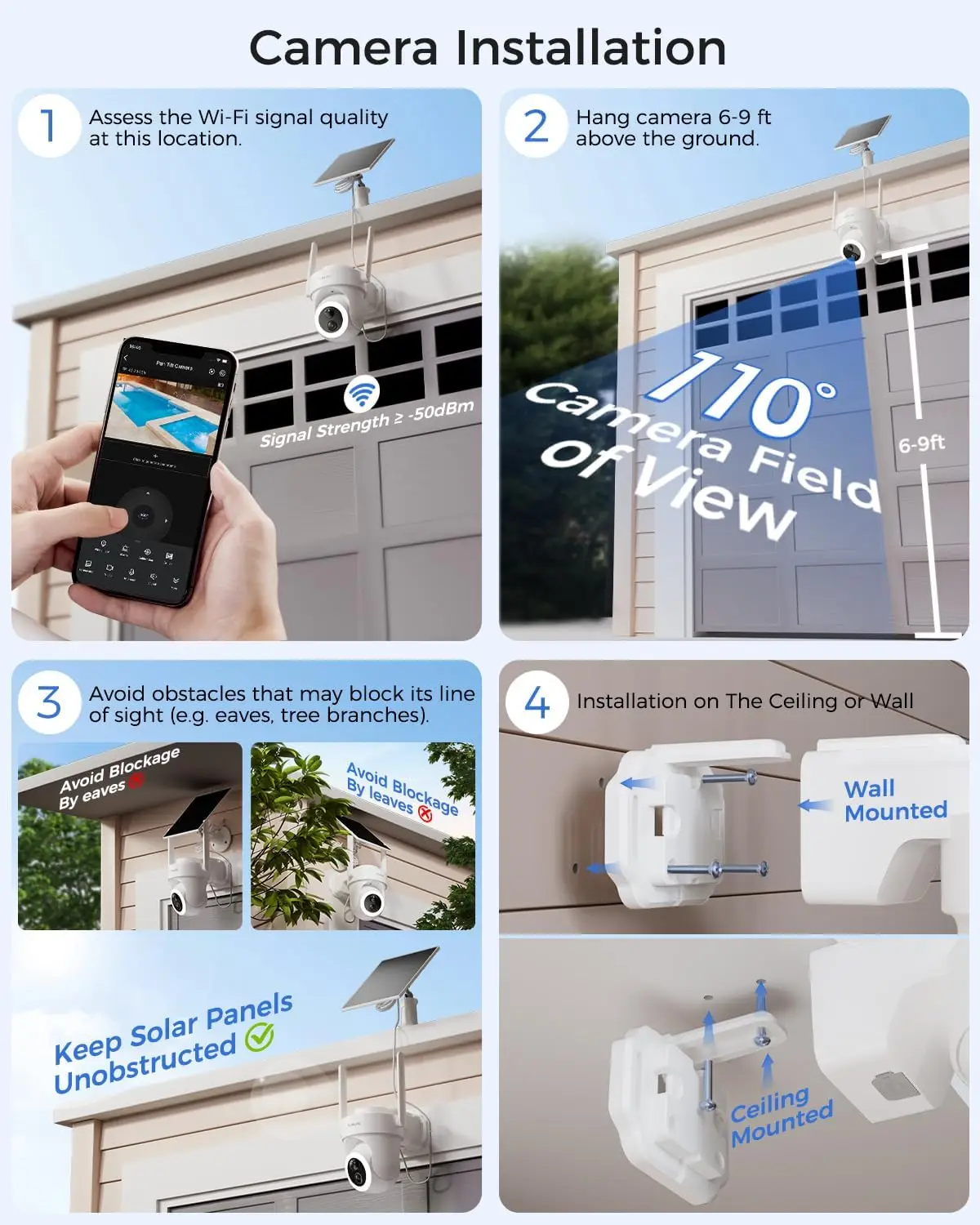 4G نظام أمن الوطن بالطاقة الشمسية 4K للرؤية الليلية 4ch كاميرا 64 جيجابايت قاعدة المنزل مجموعات التخزين المحلية في الهواء الطلق #4