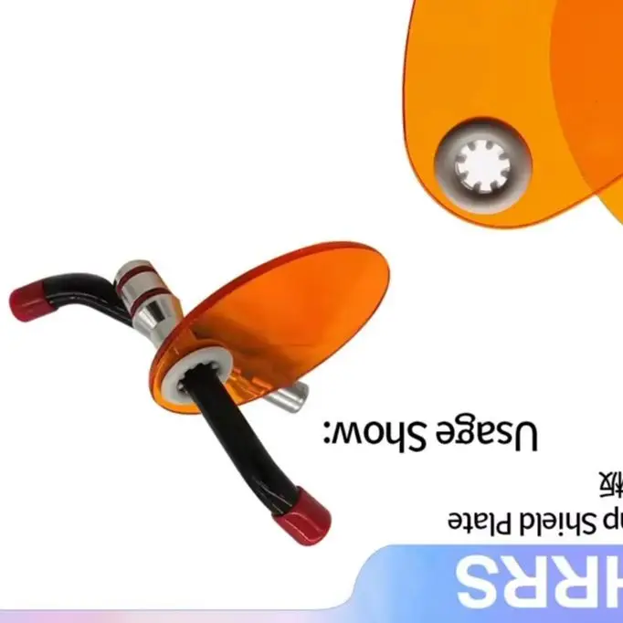 

Dental Curing Lamp Shield Plate Curing Lighting Filter Shade Board Orange Color Ellipse/Smiellipse Light Hood