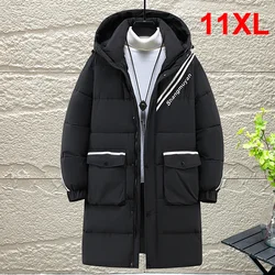 Winter Waterproof Parkas Men 11XL Plus Size Long Parkas Thick Jacket Coat Fashion Casual Black Cargo Parkas Male Big Size 11XL