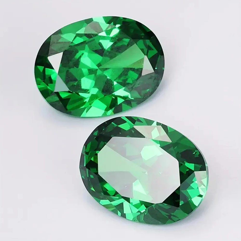 Laboratory cultivation of Emerald Cultivate Gemstones Synthetic Emerald Green Crystals Used for Inlaying Bare Stones in Jewelry