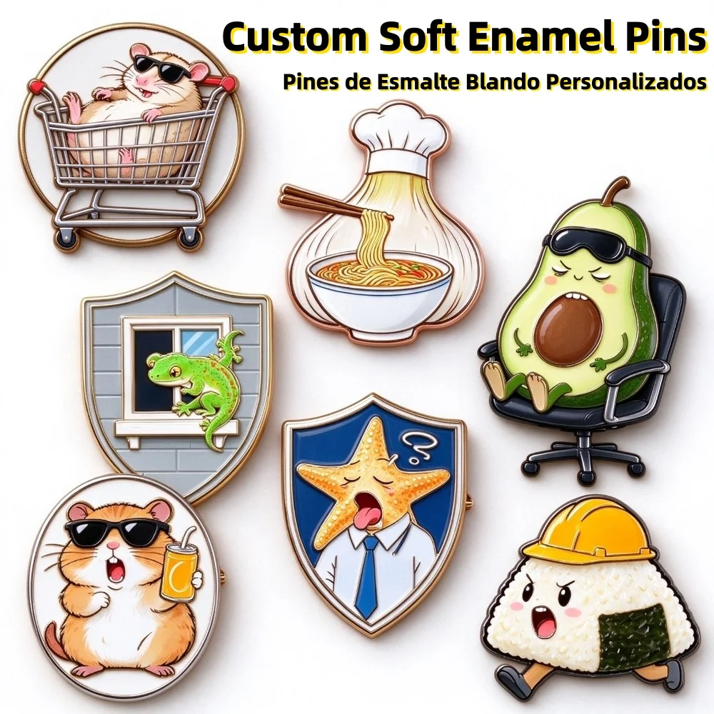 Custom Soft Enamel Pins Anime Zinc Alloy Metal Badge Icon/Photo/Logo Badge Metal Pin Promotional Gifts For Offline Activities