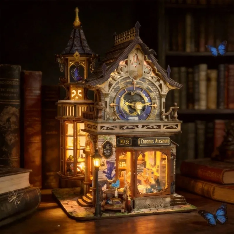 Time Magic Society DIY Book Nook Kit – Mortise Tenon Assembly Miniature Block Toy Gift