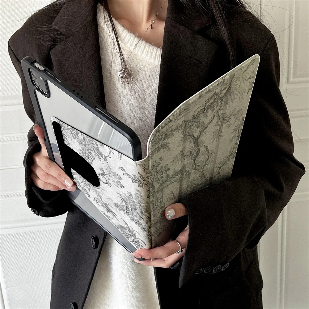 

360 ° Вращающийся складной чехол для легкой защиты вашей подушечки: совместим с iPad Air 6, Air 5,4,10,2024, air m3/a16 2025