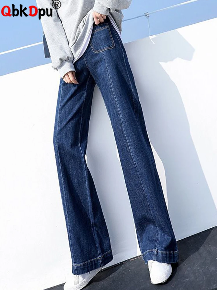 

Streetwear Wide Leg Jeans Korean Casual High Waist Big Size 5xl Denim Pants Woman Strecth Straight Vaqueros Elegant Pantalones