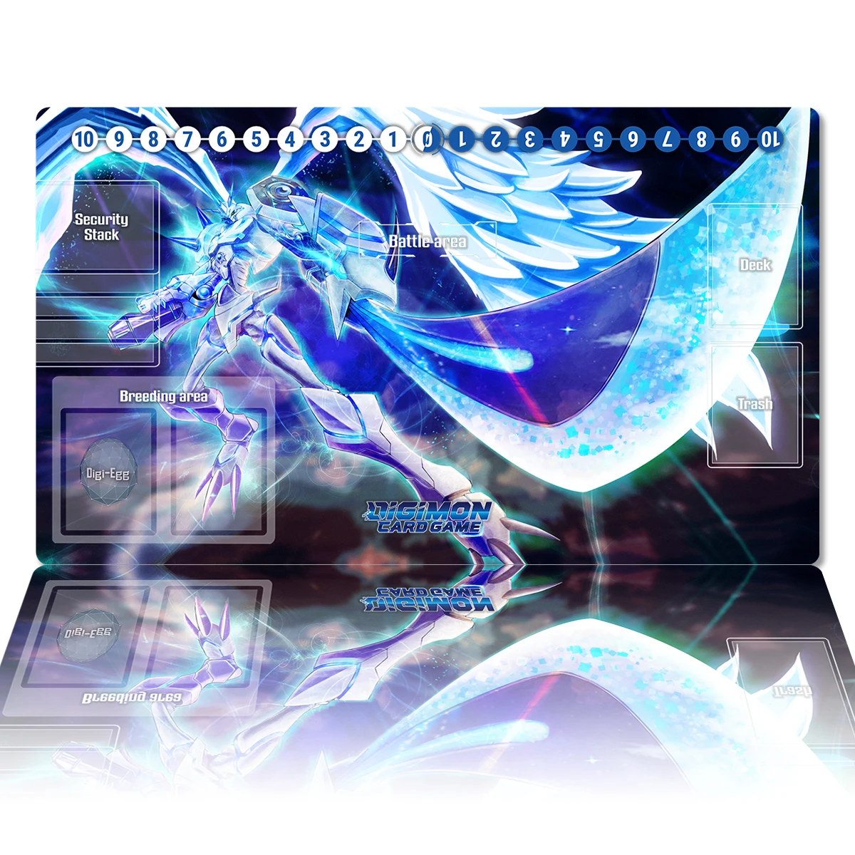 Digimon Playmat Omnimon DTCG CCG Board Game Trading Card Game Mat Anime Mouse Pad Custom Desk Mat Gaming Accessories Zones Bag