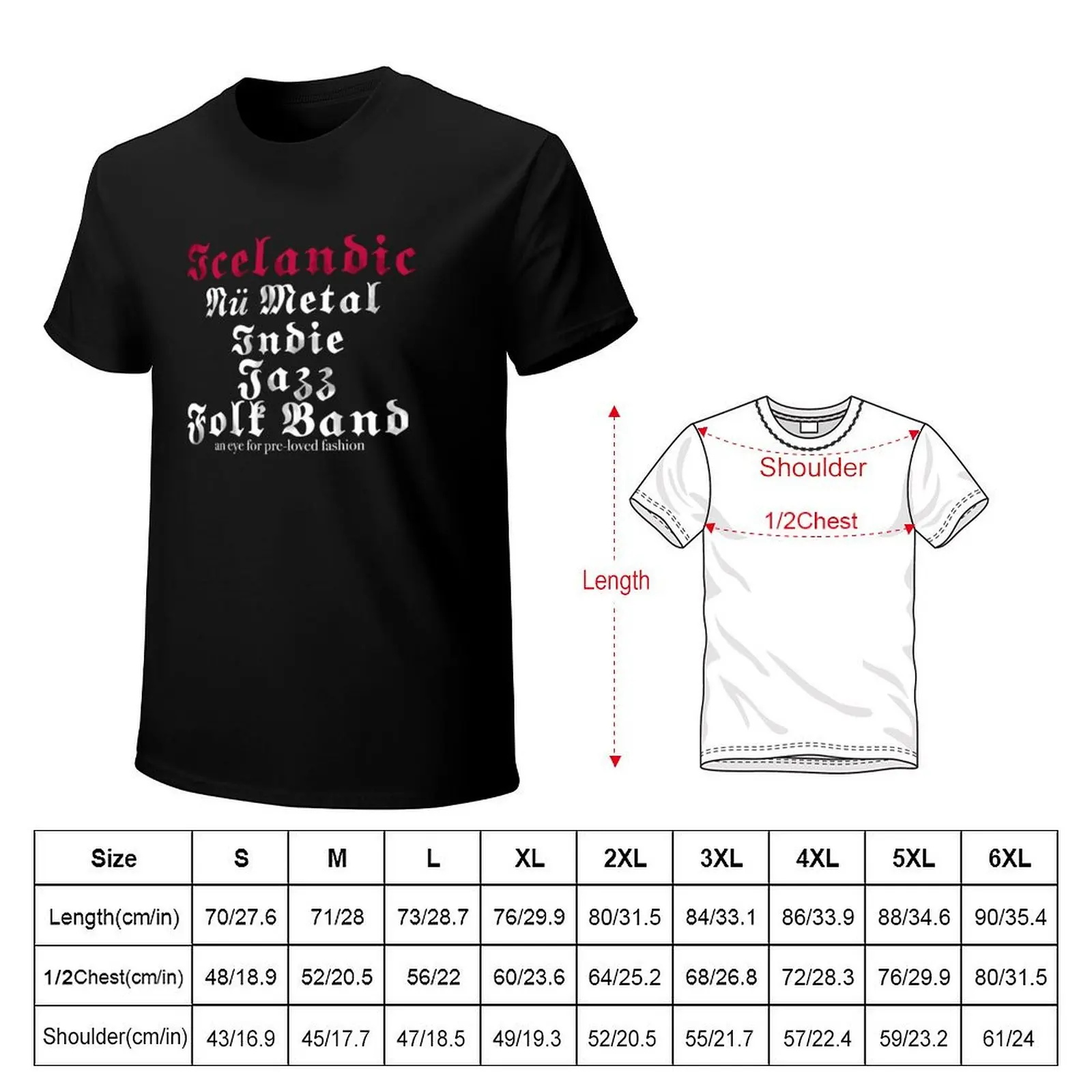 Icelandic Nü Metal Indie Jazz Folk Band T-Shirt man t shirts for men casual T-Shirt