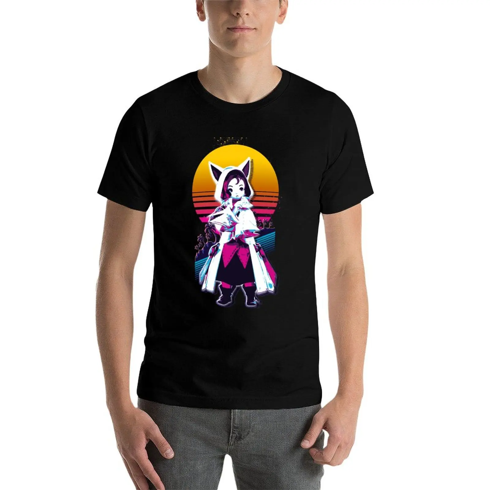 Krile - FFXIV *80s retro* T-Shirt Tough Fabric Work Tee view 3