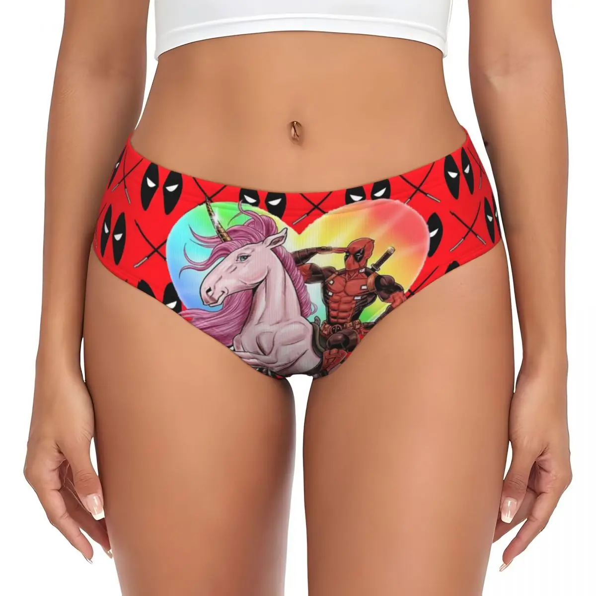 مخصص ديدبول الحب سراويل قصيرة للنساء الراحة تمتد الملابس الداخلية