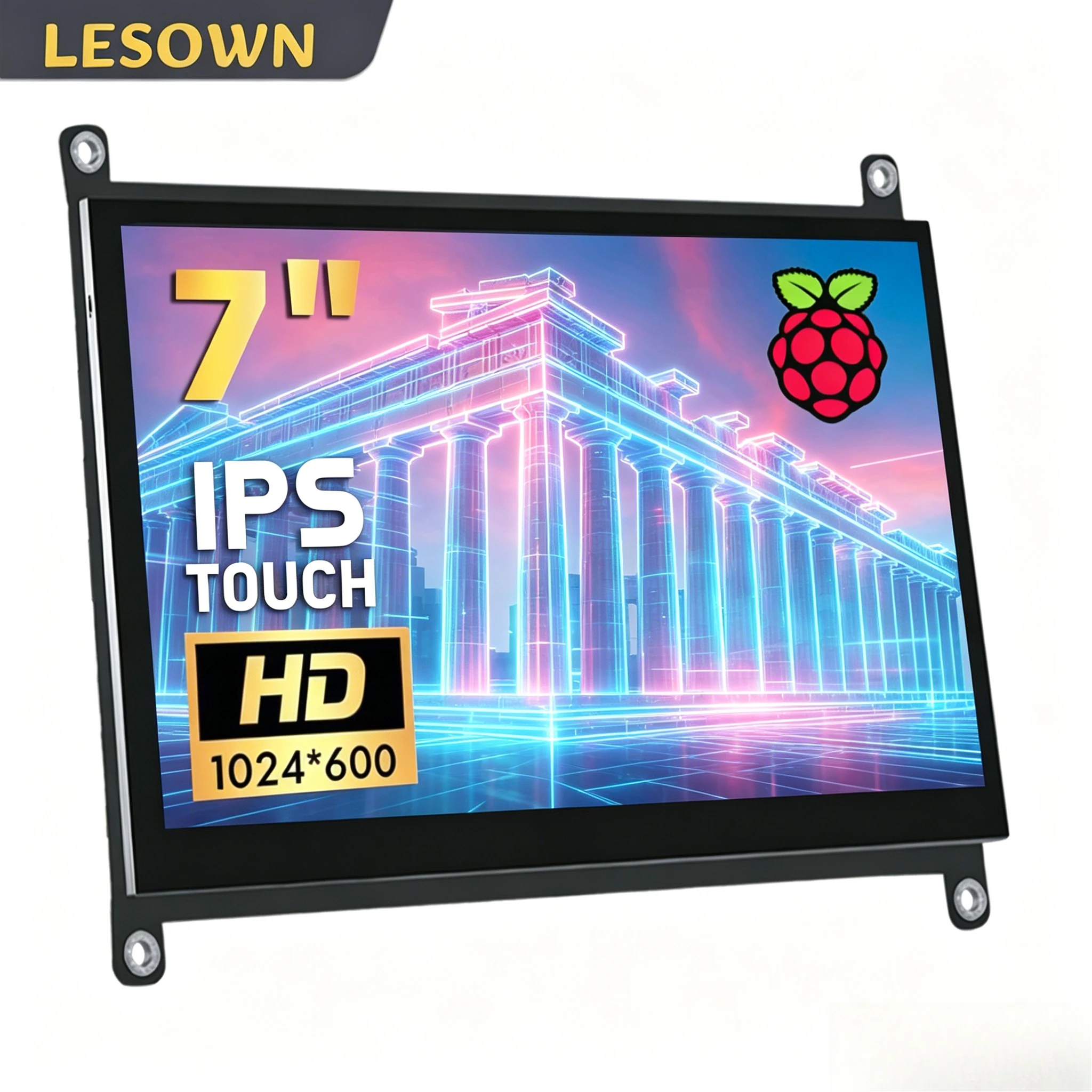 7 Inch Touch Screen IPS LCD Display Screen for Raspberry Pi 4 3 1024x600 7