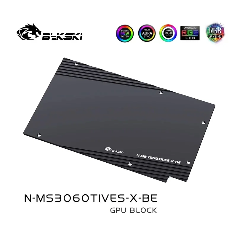 Bykski VGA Blocks for MSI RTX3060 Ti VENTUS 2X 8G A-RGB Video Cards Water Block Liquid Cooling Heatsink N-MS3060TIVES-X