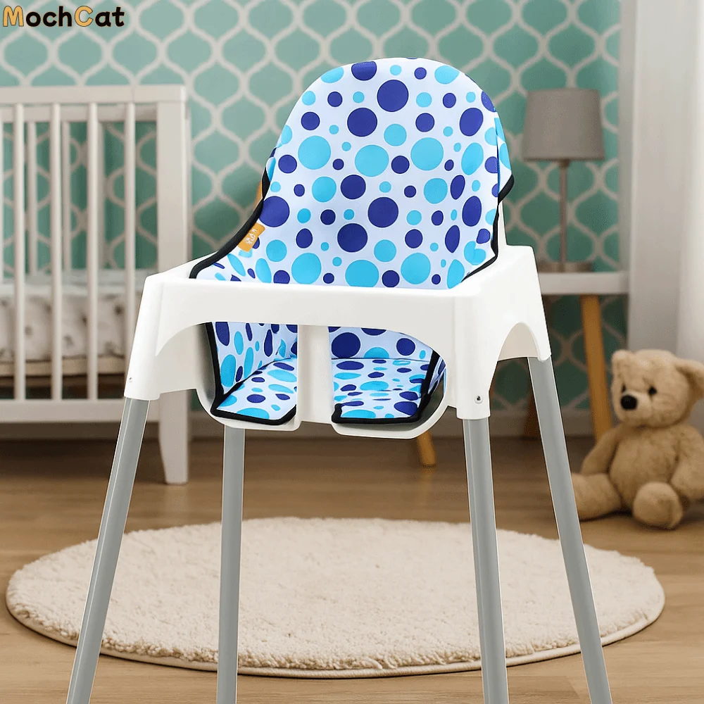 

Мягкий чехол на сиденье детского обеденного стула, удобный дышащий чехол в горошек, дышащий желтый стульчик, аксессуары, лето