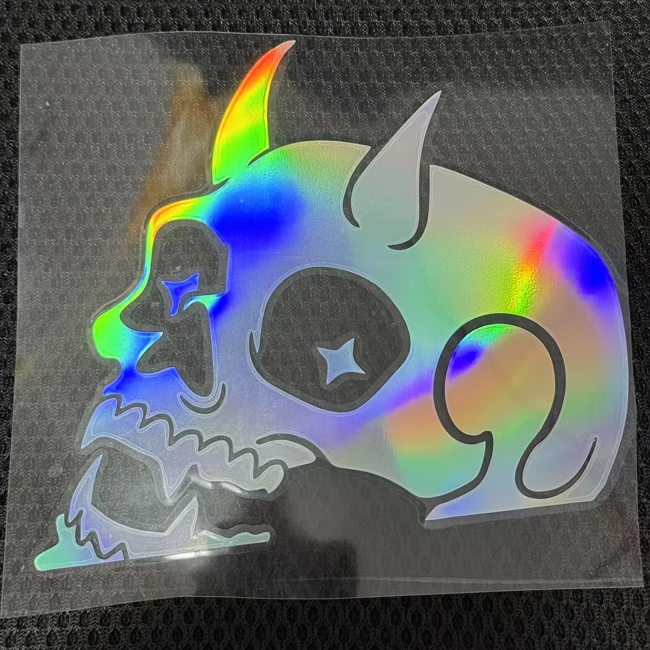 

1PC Eye - Catching Devil Skull Graphic Decal, Ideal for DIY Crafts, Biker Gear, Travel Mugs