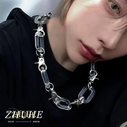 2024 New Acrylic Necklace Cyberpunk Style Men's And Women's Jewelry Party Gift