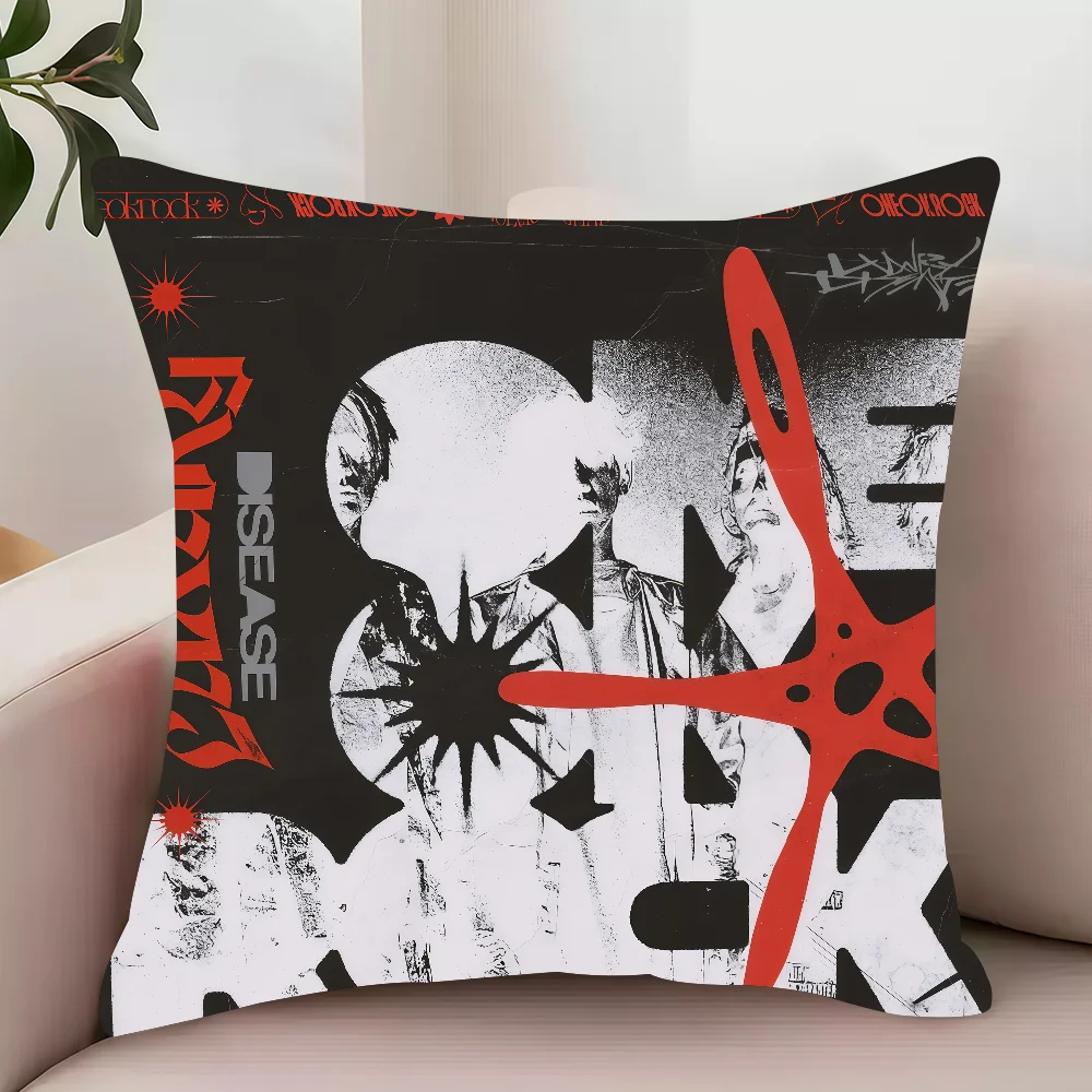 Band O-ONE OK R-ROCK Detox Pillow Case Decor Protective Covers Comfortable Soft For Sofa Living Room Home Office