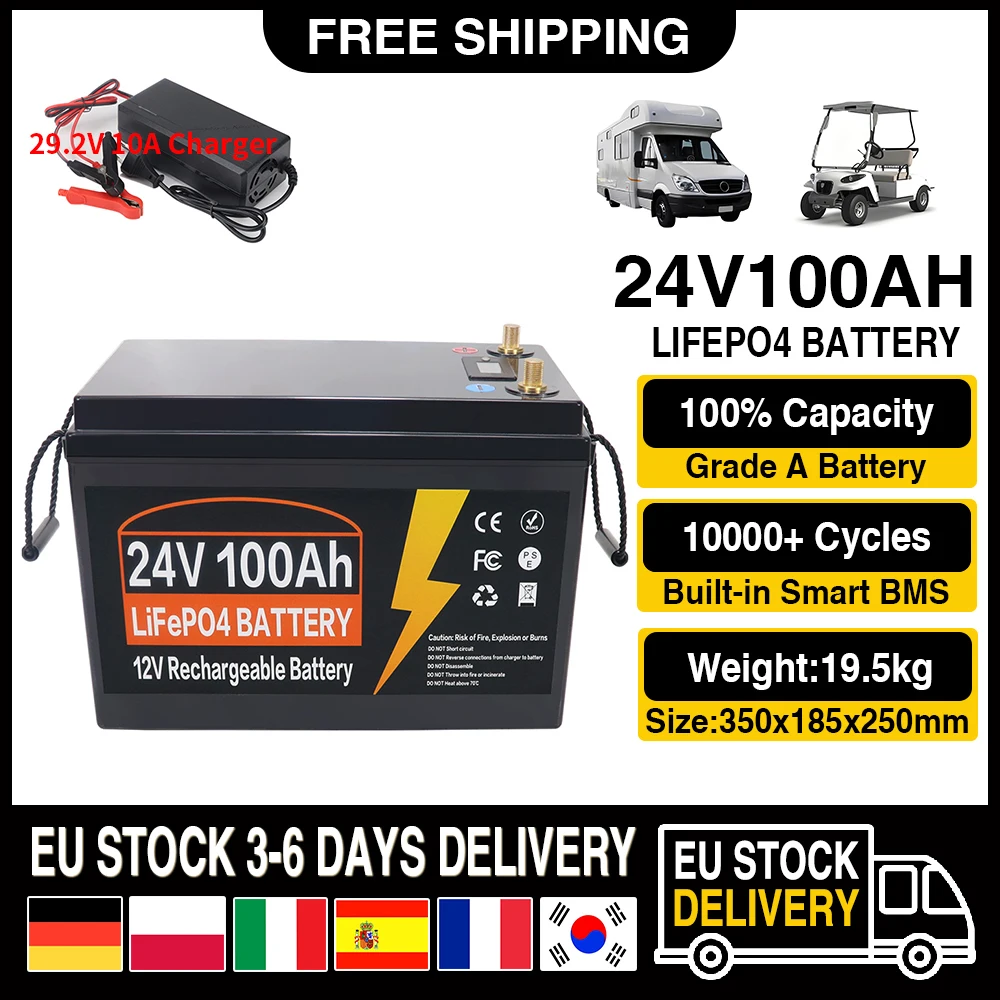 12V Lifepo4 Batterie 600ah 500ah 150ah 100ah 50ah eingebaute BMS Lithium Eisen Phosphat Zelle für