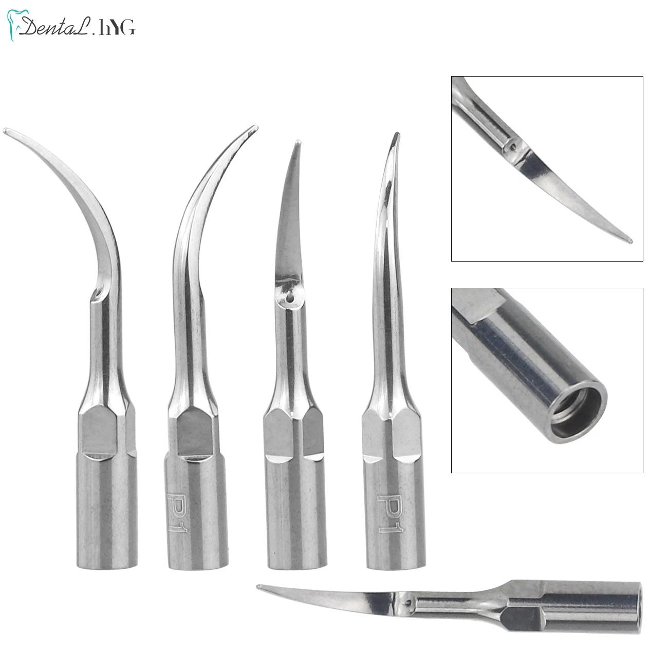 5Pcs/Pack Dental Ultrasonic Scaler Tips Scaling Periodontics Endodontics Endo Perio Scaling Tips Fit for Scaler Handpiece