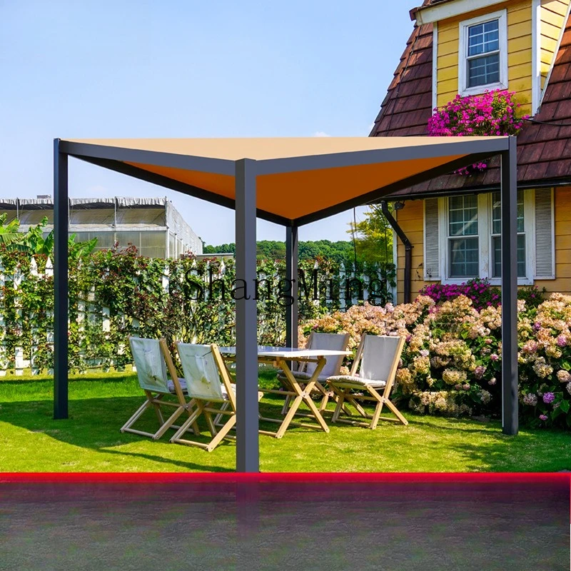 SM aluminum alloy leisure pavilion courtyard garden luminous awning canopy landscape new Chinese pavilion