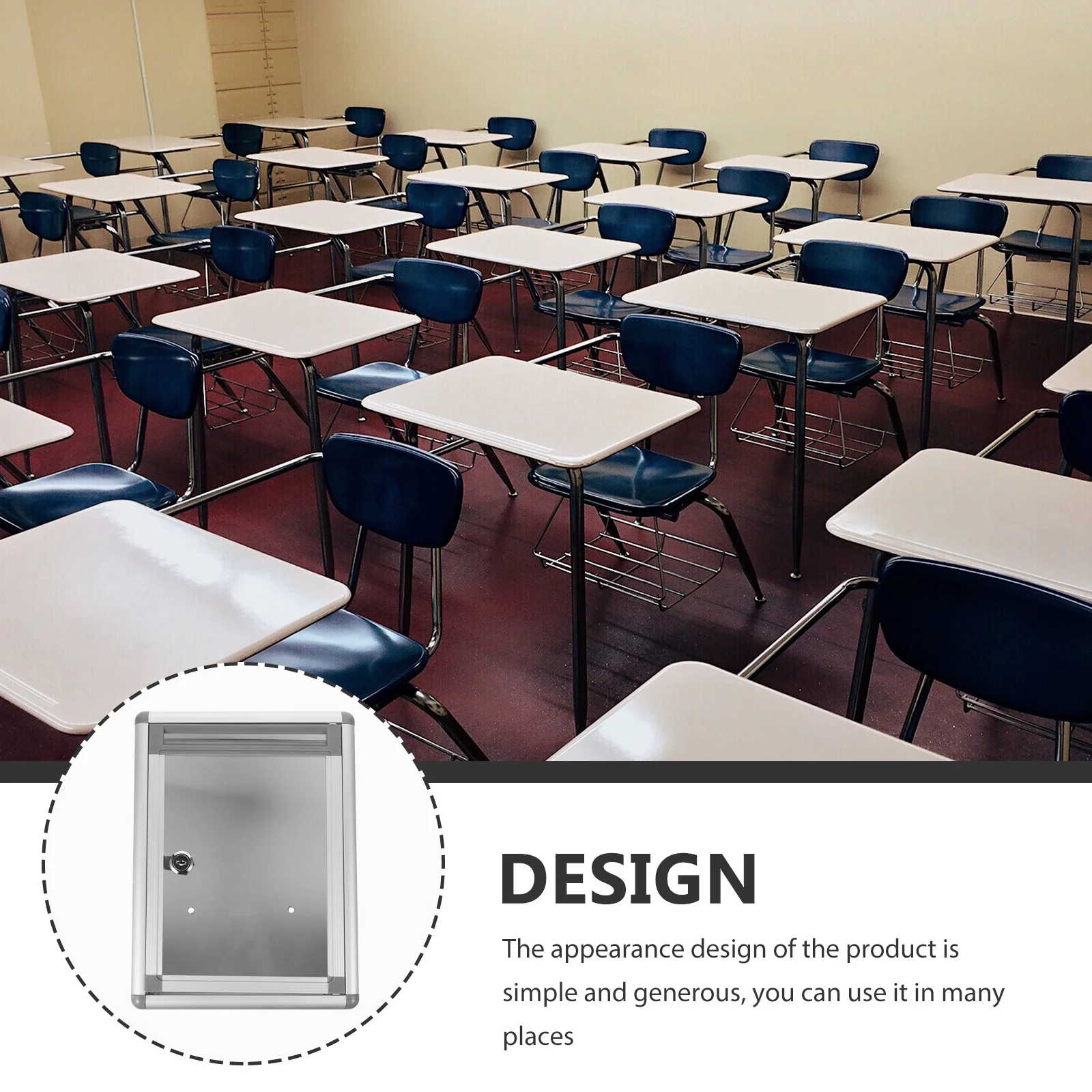 Abschließbare Aluminium-Brief-Aufbewahrungsbox, Wand-Organizer für Versand, Buchstaben, Interoffice, Kommunikation, Vertraulichkeit