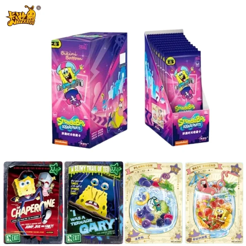 

KAYOU Genuine SpongeBob SquarePants Trading Cards Fun Time Series Anime Character Peripheral Collection Card Kids Gift Original