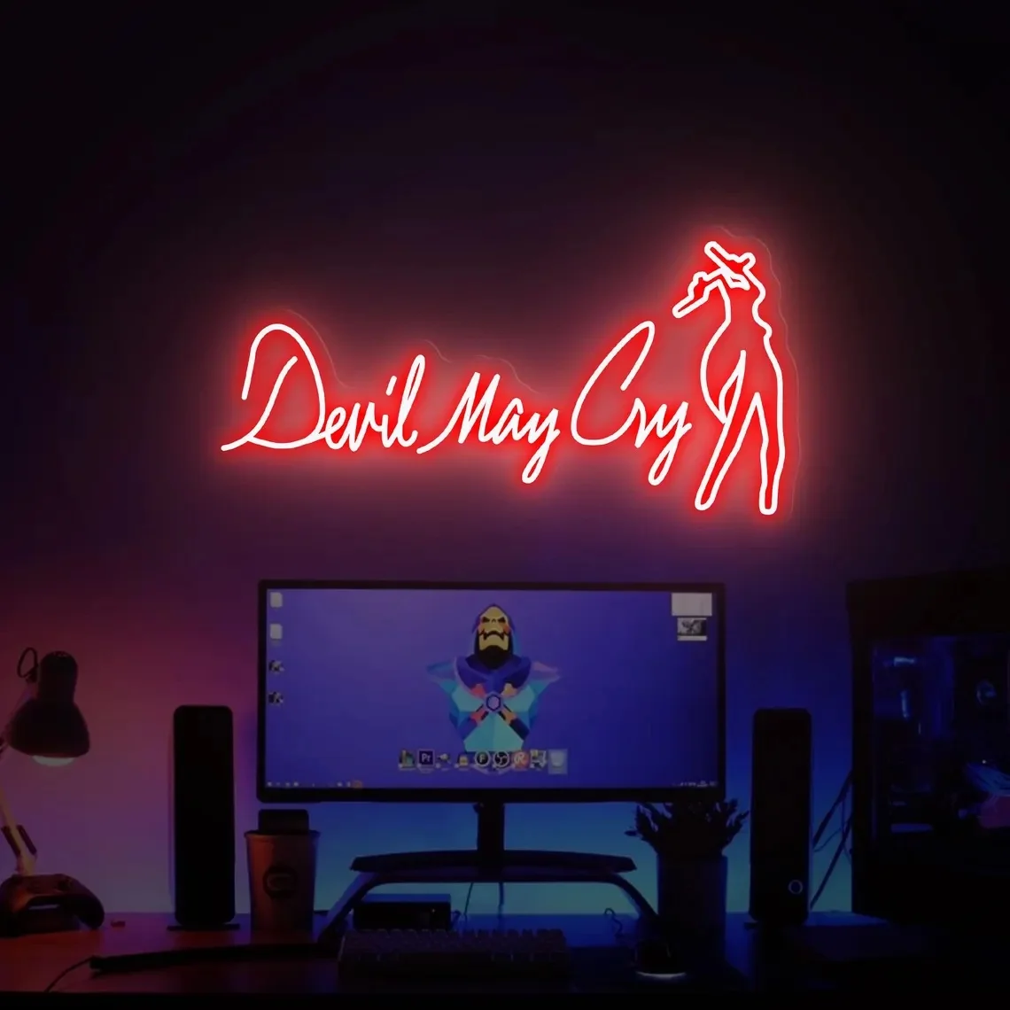 Devil May Cry Neon Sign Game Wall Decor Custom Neon Sign Video Game Neon Sign