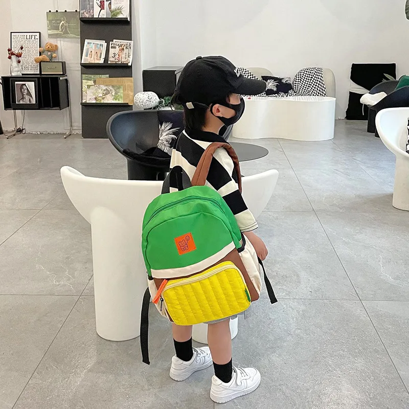 Korean Style Waterproof Baby Kids Backpack Girl Travel Bag Plush Backpacks Schoolbag for Kindergarten Children Boys Bookbag