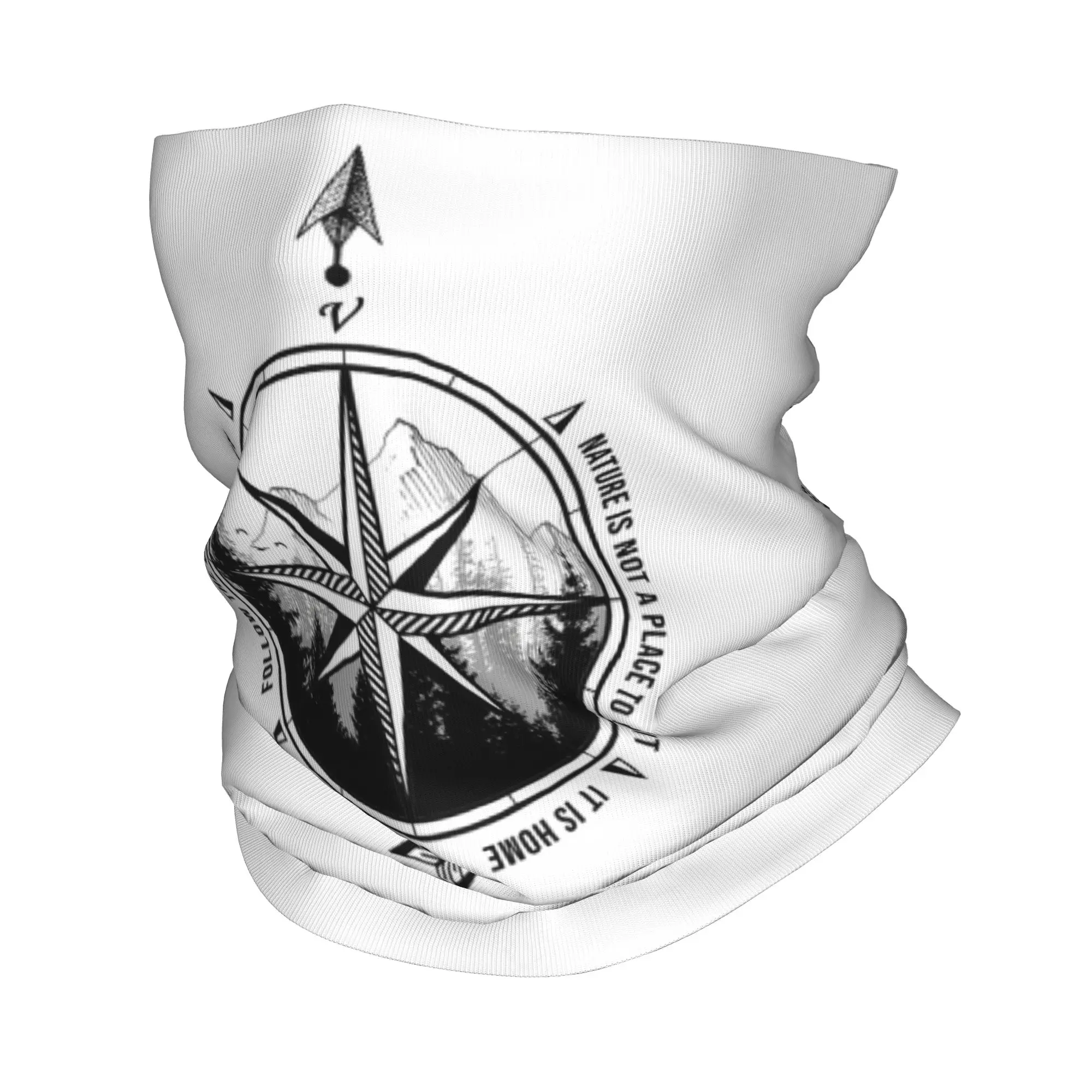 

Многофункциональная бандана-гейтер с принтом «Компас и горные деревья» для тату-мастеров, маска-шарф, повязка на голову для бега, унисекс, для взрослых