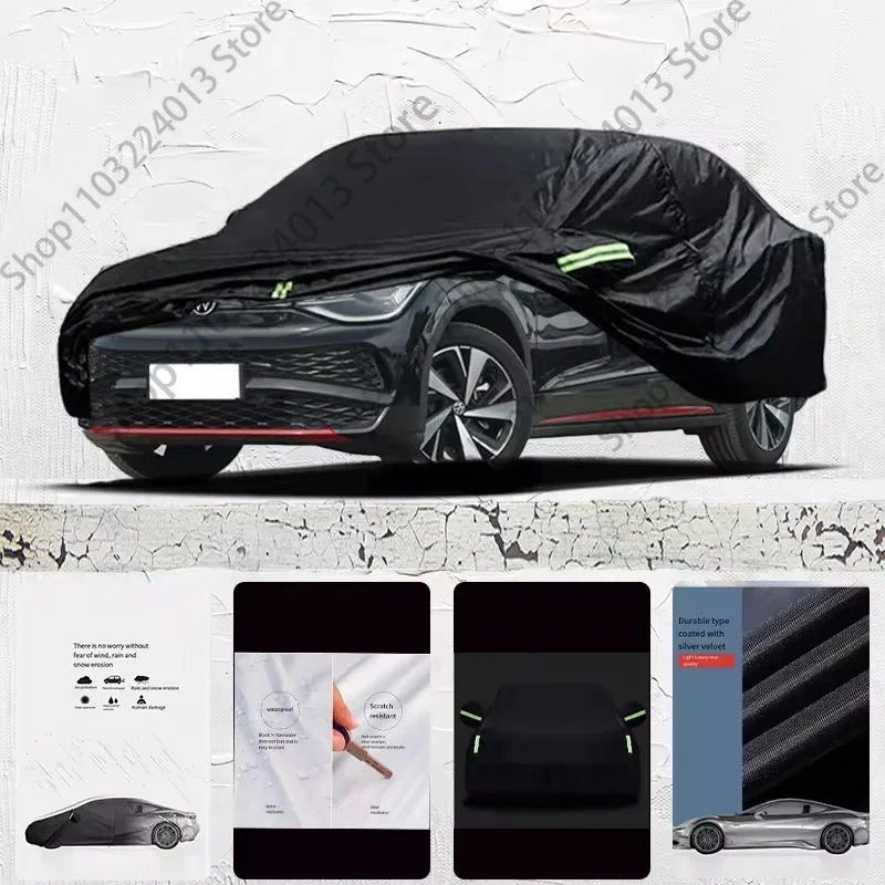 

For Volkswagen ID.6X Anti-UV Sun Shade Rain Snow Resistant Black Cover Dustproof Car umbrella Full Car Cover Outdoor Protection