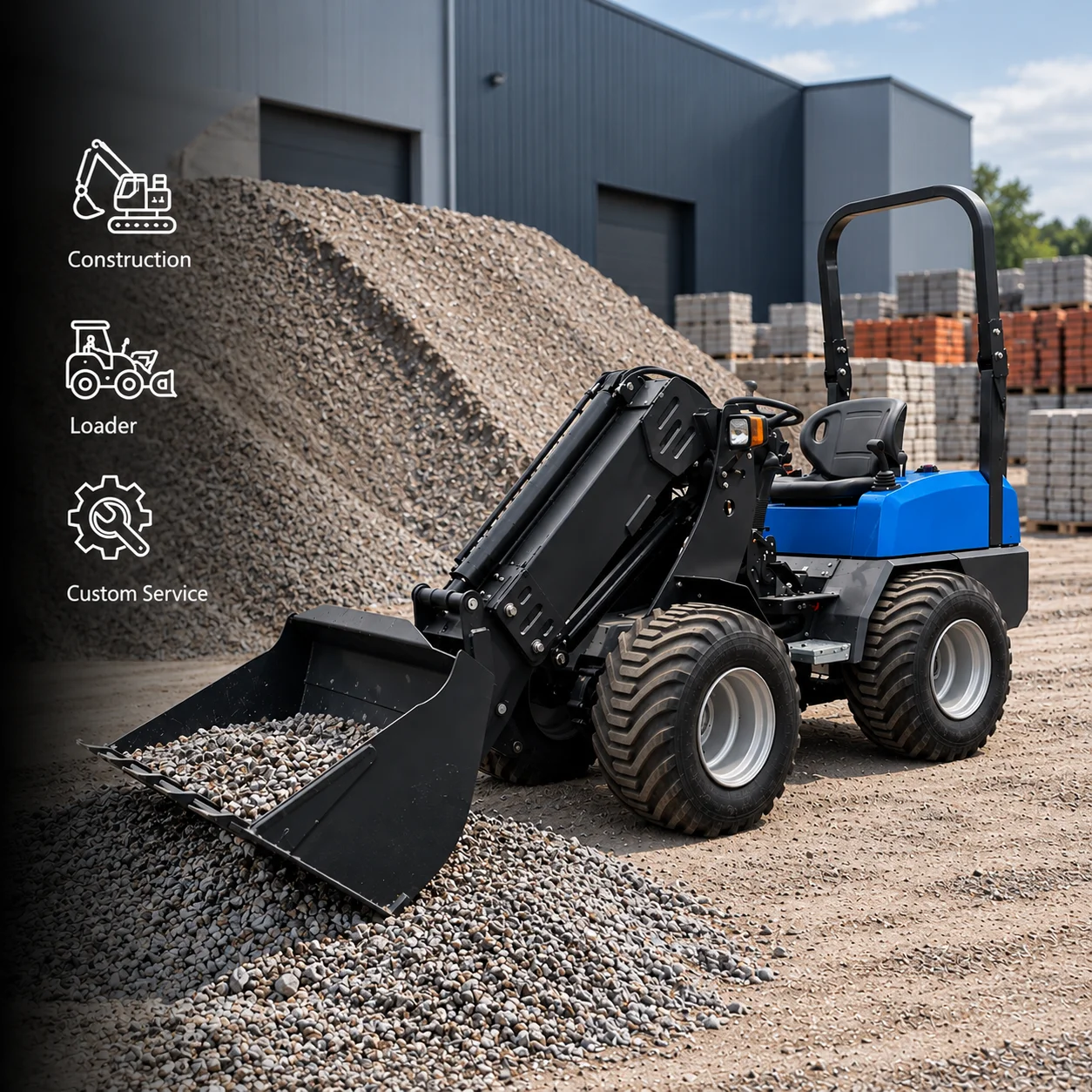 Telescopic Wheel Loader Compact Hydrostatic Loader with Telescopic Boom for Farm Construction Loading Work