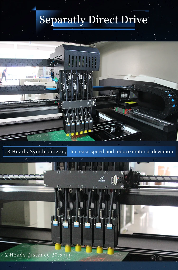 Equipo de producción SMT de venta caliente, máquina automática de recogida y colocación Vertical de 6 cabezales, máquina para fabricar LED SMD de alta precisión Smt