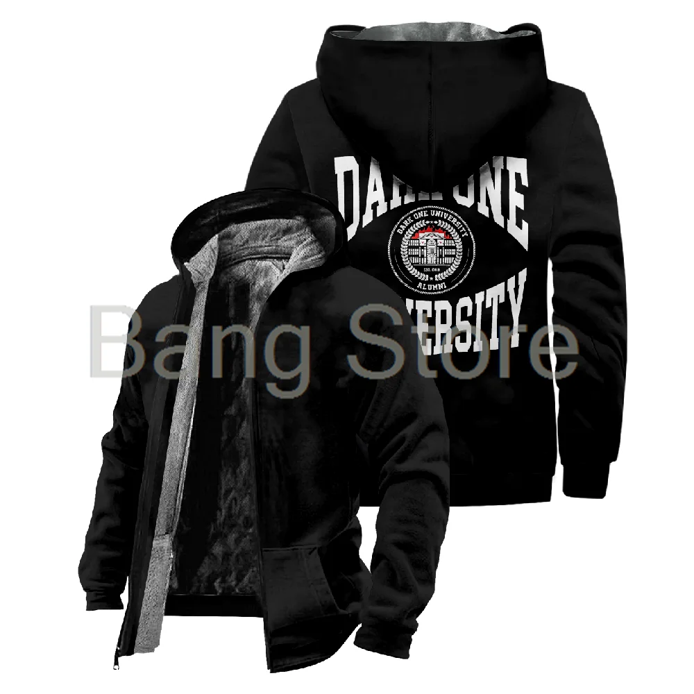 Lil Darkie Dark One University Zipper Jacket Unisex Long Sleeve Thickened Winter Parka 3D Prints Streetwear Coat