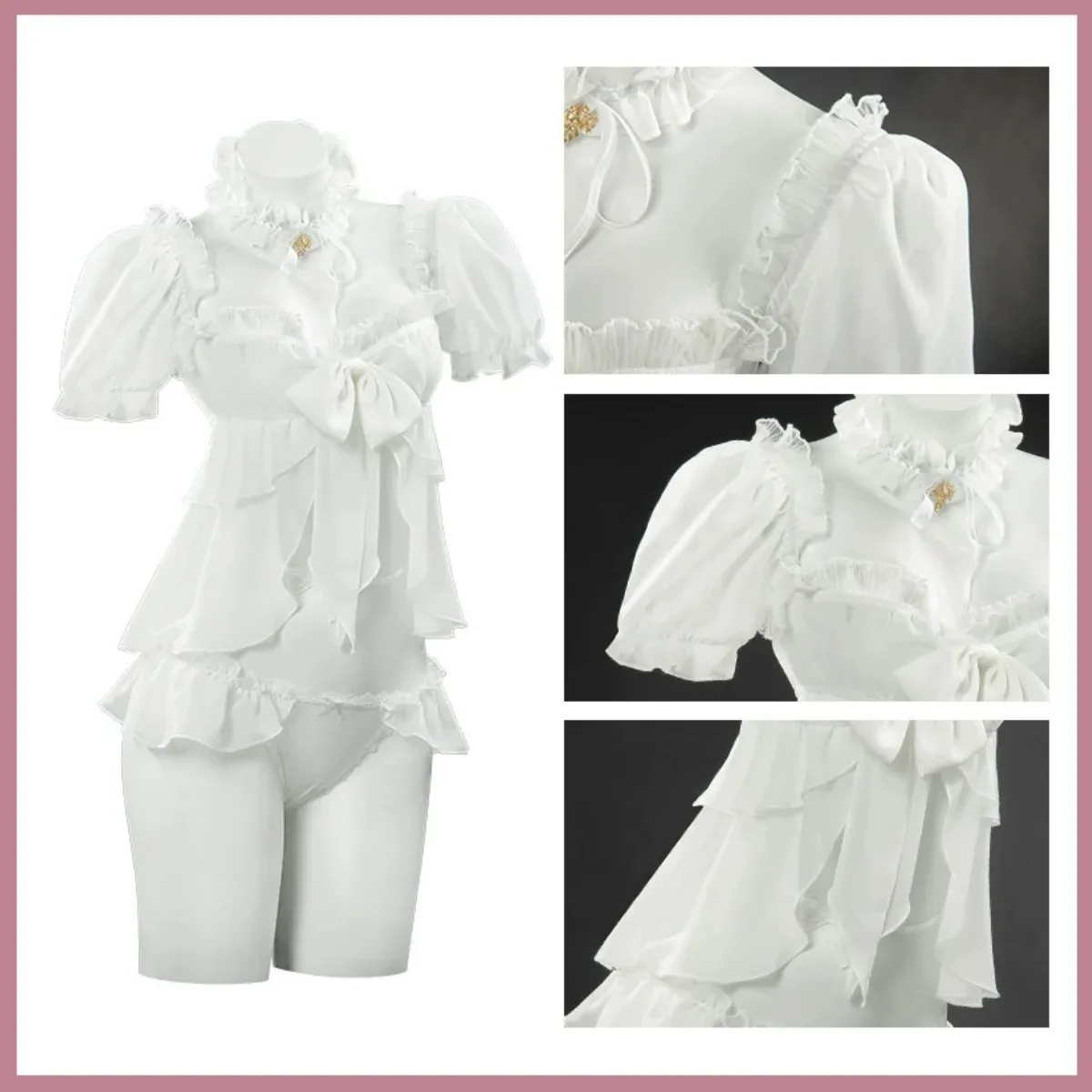 Игра NIKKE: Богиня Победы Дороти Косплей Костюм Шорты Парик Женский Сексуальный Карнавальный Бикини Летний Белый Купальник Костюм