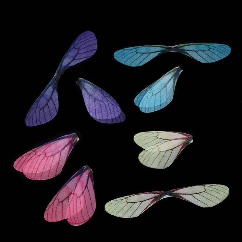 50Pcs/100Pcs Fairy Dragonfly Wings Earrings Chiffon Dragonfly Wing Earrings DIY Jewelery Making Charms Ornament Artificial Wings