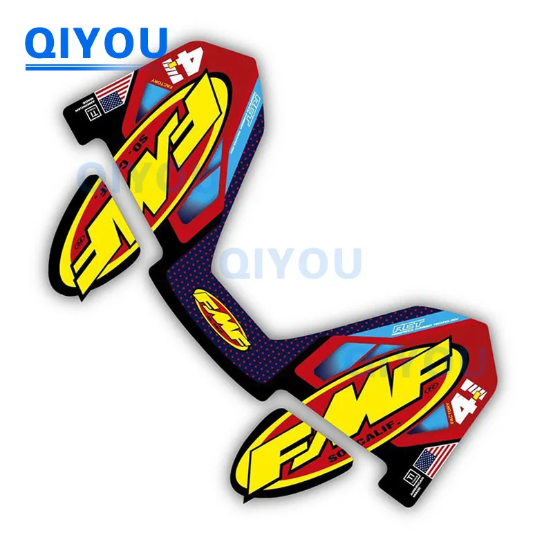 FMF Stickers Exterior Accessories 4T Motorcycle Exhaust Muffler Pipe Sticker for Motorbikes Off-road Vehicle Cars  PVC Decal