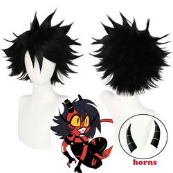 Helluva Cos Boss Millie Wig Anime Millie Cosplay Millie Black Wigs Women Halloween Costume Party Role Play