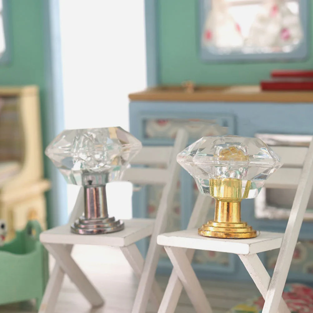 2 pezzi lampada da parete lampadario in miniatura modello bambino miniature acriliche mobili per la casa