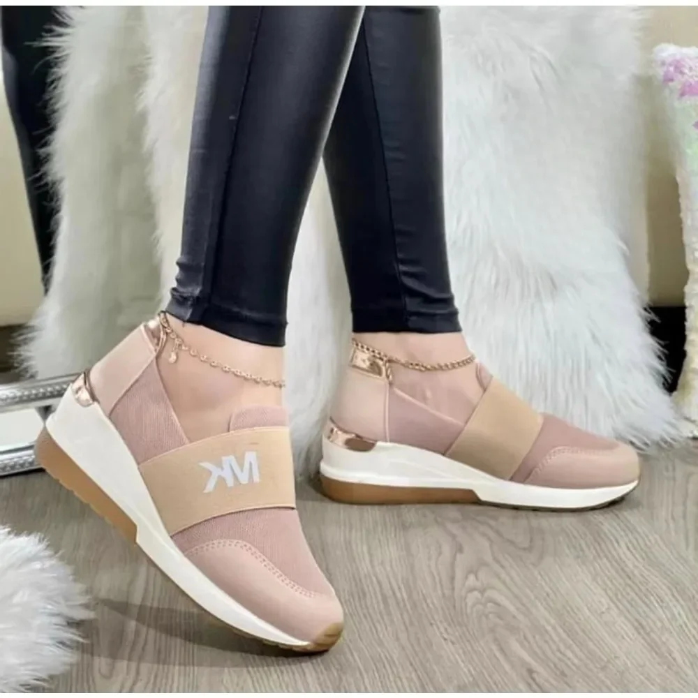 New Women Walking Shoes Air Cushion Non Slip Orthopedic Shoes Ladies Platform Shoes Women Mules Breathable Wedge Female Sneakers