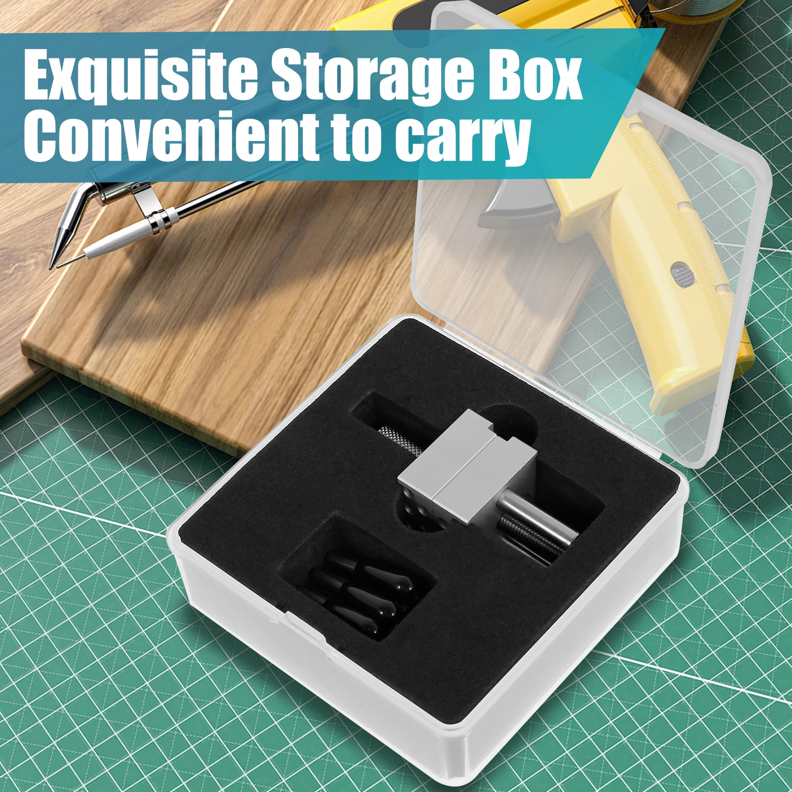 Metal Silicone Handheld Vise for Crafts Jewelry Watches High Precision Small Vise Multipurpose Adjustable Width Table Bench Vise