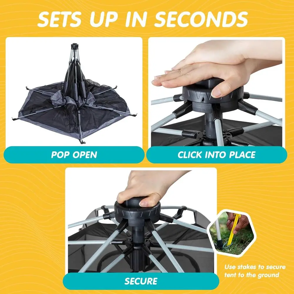 Parc pour bébé intérieur/extérieur léger et portable avec auvent et sac de voyage - Gris