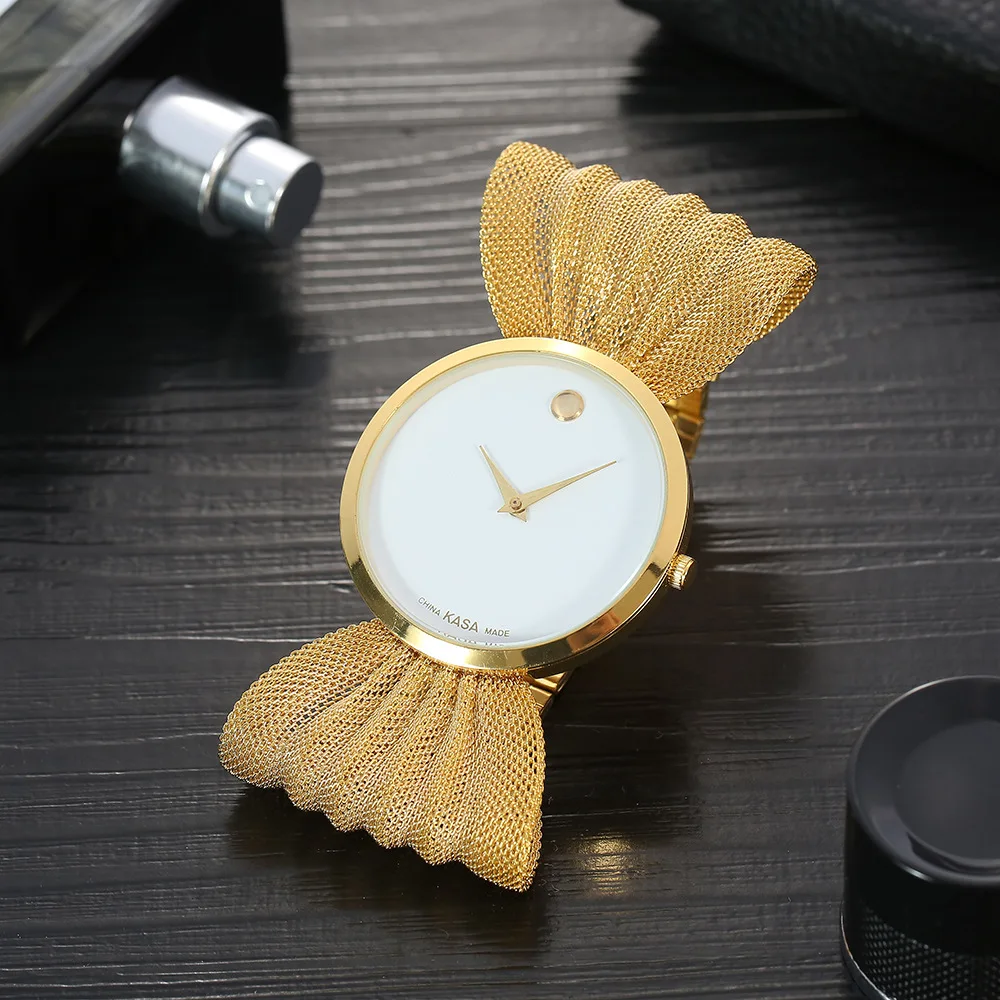 Gold Silver Steel Strip Wristwatch for Ladies Fashion Women's Quartz Watch Leisure Diamond Simple Gift Clock reloj mujer