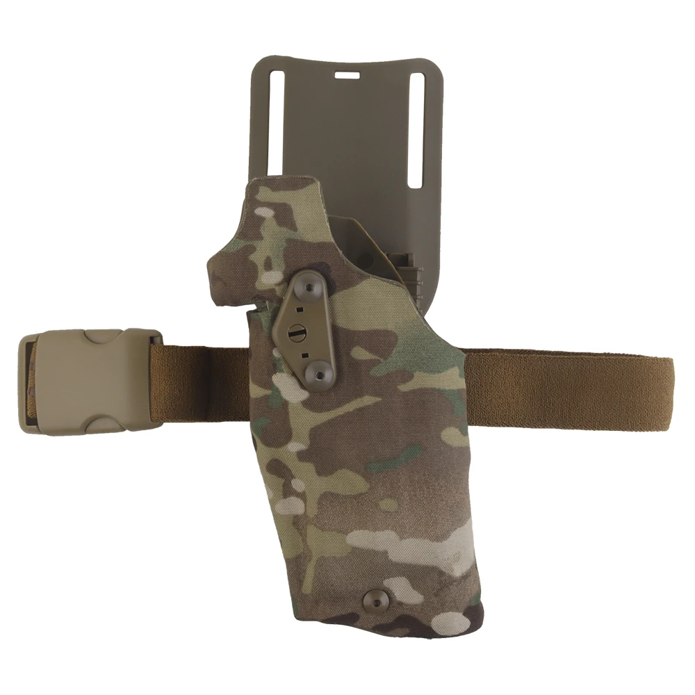 Taktyczna kabura pistoletowa X300U-A na latarkę, lewa/prawa, do 6354DO Glock17 Gen4 G19 z mocowaniem QLS, na udo, do airsoftu.
