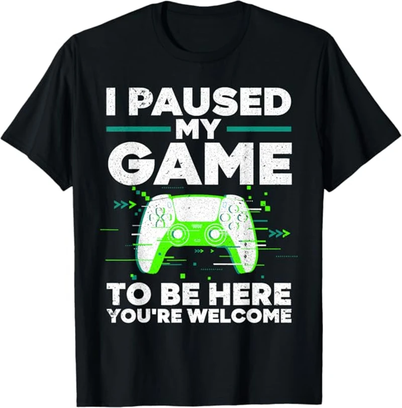 Summer Mens T Shirt 3d Print Game Remote Control Handle Pattern T-Shirt Casual Street Short Sleeve Oversized Clothing Black Tops