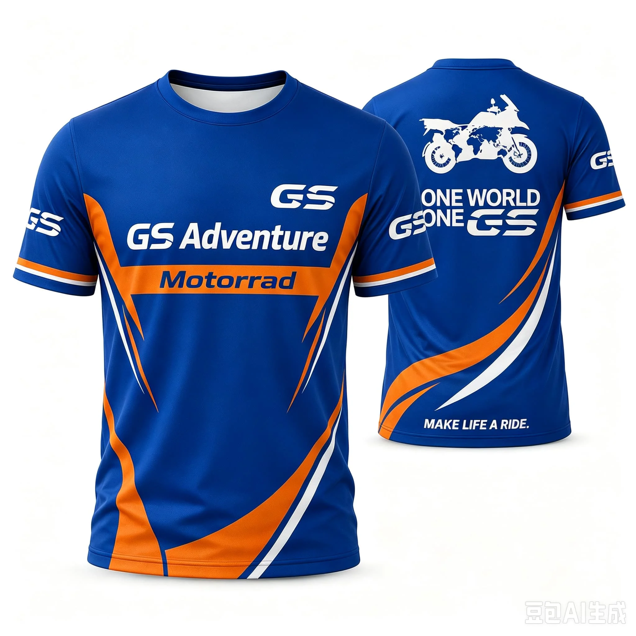 New  Motorrad Motorsport Racing T-shirt Men's Short Sleeve Breathable Tee M Performance Print Casual Motorcycle Sportswear Top